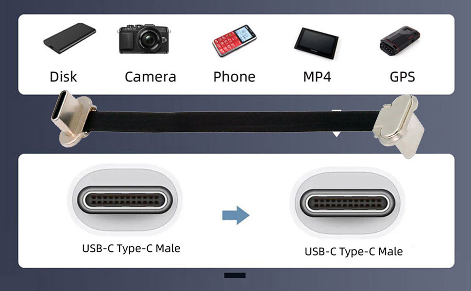 Ultra Slim Flat USB2.0 Data Cable