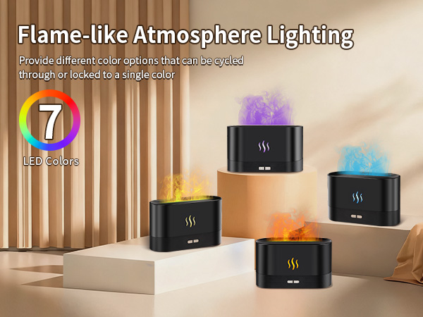 Flame-like atmosphere lighting