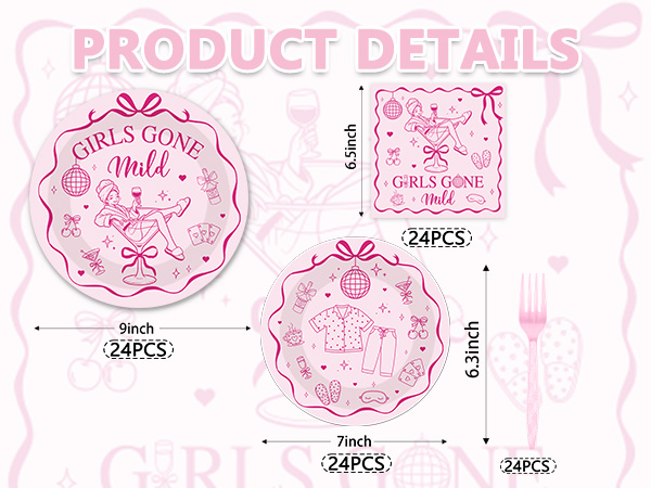 Girl Night Decorations for Sleepover Bridal Bachelorette Shower Party Supplies