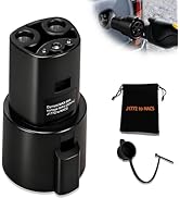 J1772 to Tesla Charger Adapter + EV Charger Plug Cover Combo – Max 80A, Fast Charging, Waterproof...