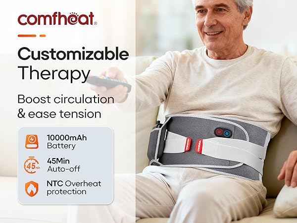 back heating pad massager cordless