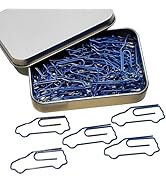 Cute Paper Clips, 60PCS Car Shaped Paper Clips Animal Bookmarks Clips, Assorted Colors, Fun Offic...