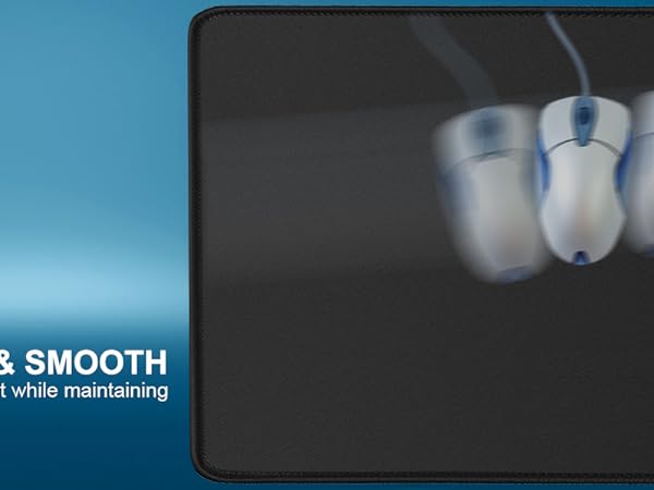 Large Extended Gaming Mouse Pad with Stitched Edges,