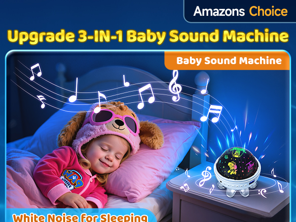 Baby Sound Machine for Kids Night Light Projector