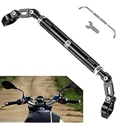 BRCOVAN Motorcycle Cross Bar, Aluminum Alloy, Length Adjustable, Motorcycle Handlebar Extender Ex...