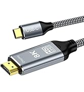 DGHUMEN 8K USB C to HDMI 2.1 Cable 10Ft, 48Gbps USB Type-C to HDMI Braided Cord (8K@60Hz,4K@120Hz...