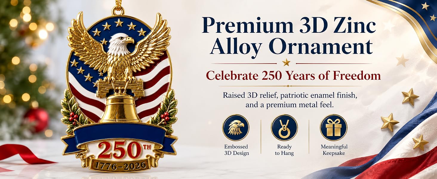 250th metal ornaments decors