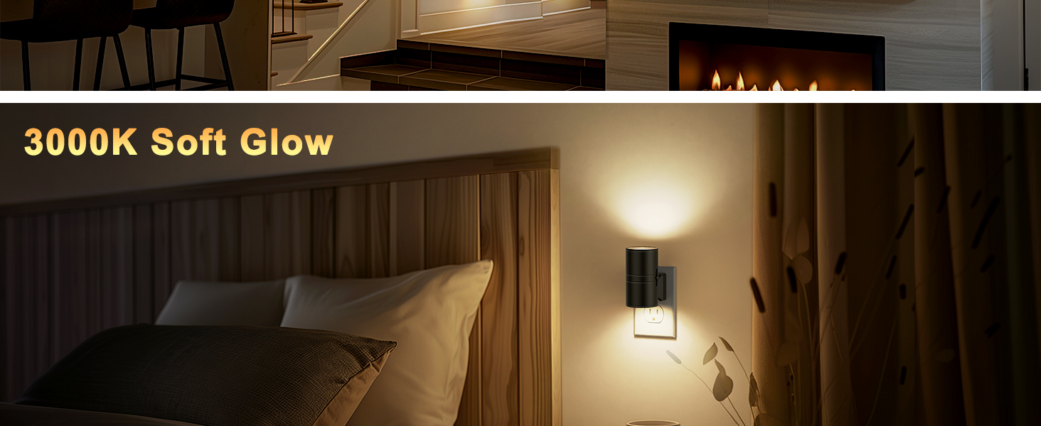0-100LM Adjustable Brightness Nightlight for Hallway Bedroom