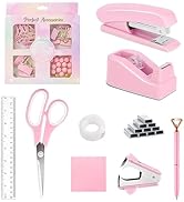Office Supplies,Desk Accessories,Tape Holder,Stapler,Scissor,Staple Remover,Box of Binder Clips,S...