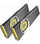 BoomFun Small Pocket Flashlight, 2 Pack Ultra-Slim 8mm EDC Flashlight Rechargeable, 600 Lumens, 8...