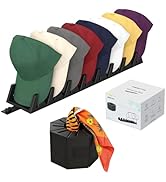 REIKIYA Hat Organizer No Install Silicone Hat Stand for 8 Baseball Caps - 2in1 Hat/Tie/Head Scarv...