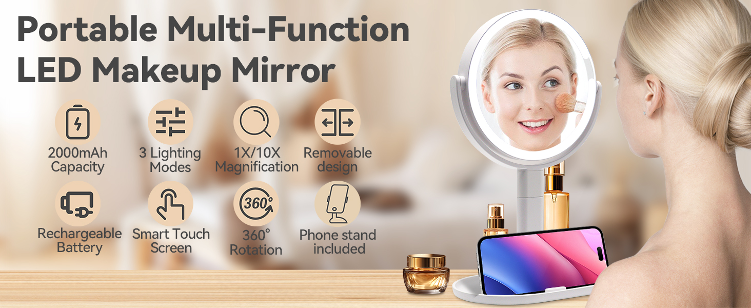 makeup mirror with led lights