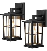BesLowe 2-Pack Outdoor Light Fixtures Wall Mount, Waterproof Exterior Wall Lanterns Porch Lights,...