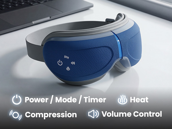 eye massager with heat and cooling fsa/hsa eligible eye mask massager migraine relief