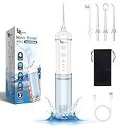JNGOODS Mini Cordless Portable Water Flosser Oral Irrigator Water Teeth Cleaner Pick, Telescopic ...
