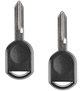 KeylessOption Car Key Replacement for 2000-2017 Ford Lincoln Mazda Mercury Ignition Transponder, ...