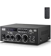 Suacopzar BT-398A Stereo Audio Amplifier, MAX 450W 2 Channel Wireless Bluetooth 5.0 Power Amplifi...