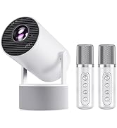 Mini Projector, HY300 PRO Portable Projector, Support 4K 1080P with Dual-Band WIFI6 5G Wireless 5...