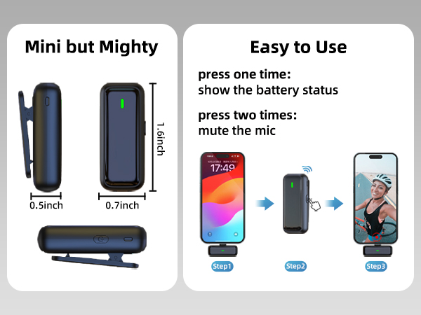 mini microphone for iphone easy to use
