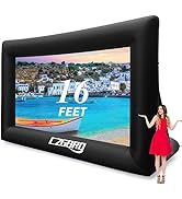 Inflatable Projector Screen - Outdoor Movie Screen Blow Up for Movie Parties Backyard Outside, In...