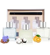 3 Pack Fragrance Reed Diffusers, 50ML Clean Linen Cotton Citrus Orange Aromatherapy Diffuser Set ...