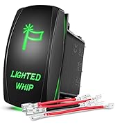 Nilight Lighted Whip Rocker Switch Led Light Bar Switch 5Pin Laser On Off SPST switches 20A/12V 1...
