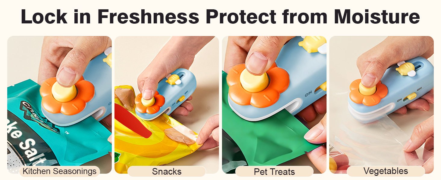 rechargeable bag sealer heat sealer with cutter chip bag sealer heat seal