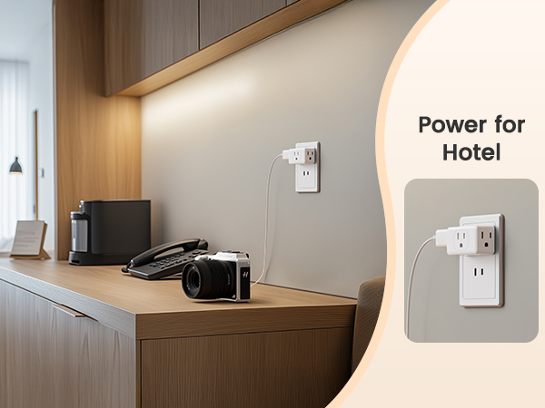this adapter is suitable for any indoor place, especially bedrooms, bathrooms, and hotels.