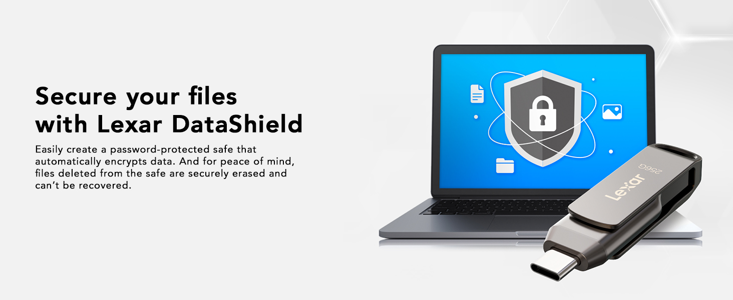 Secure your files with Lexar DataShield