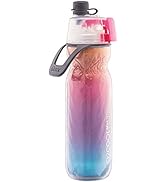 O2COOL Mist 'N Sip Misting Water Bottle 2-in-1 Mist and Sip Function with No Leak Pull Top Spout ...