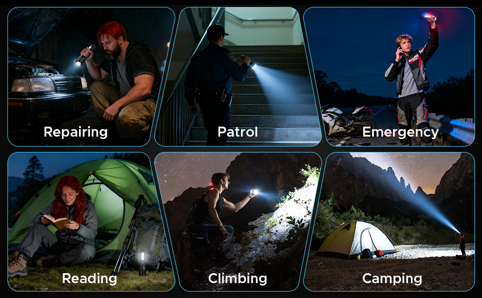 Flashlight High Lumens Rechargeable 2 Packs