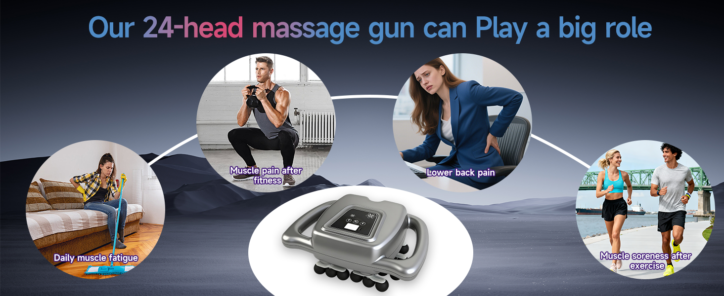 24 head massage gun