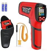 -40?~2912? MESTEK Infrared Thermometer High Temperature Gun,50:1 Dual Laser Thermometer/K-Probe 1...