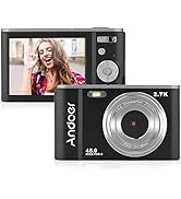 Andoer Portable Digital Camera 48MP 2.7K 2.88-inch IPS Screen 16X Zoom Auto Focus Self-Timer 128G...