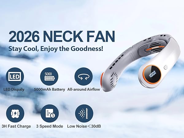Portable Neck Fan Rechargeable