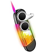 Torch Lighter, Jet Red Flame Butane Lighter, Butane Refillable Lighter with Visible Fuel, Adjusta...
