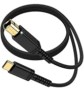 USB B to USB C 6FT Printer Cable, Type B to Type C Printer Cord for MacBook Pro/Air, HP, Epson, C...