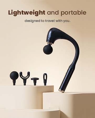 Lightweight portable massage gun — travel-friendly design for muscle relief on the go.