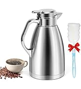 Coffee Carafes for Keeping Hot, ShineMe Stainless Steel Thermal Coffee Carafe with Cleaning Brush...
