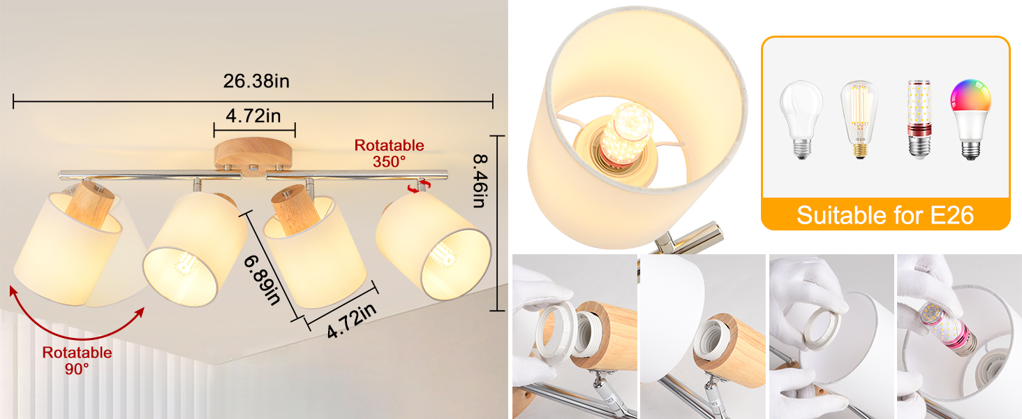 LED 4 Light Track Lighting Kit