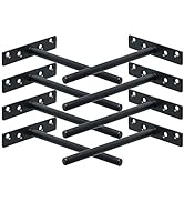 Alise 8 Pcs Stainless Steel Floating Shelf Bracket Heavy Duty Hidden Brackets Supports Blind Shel...