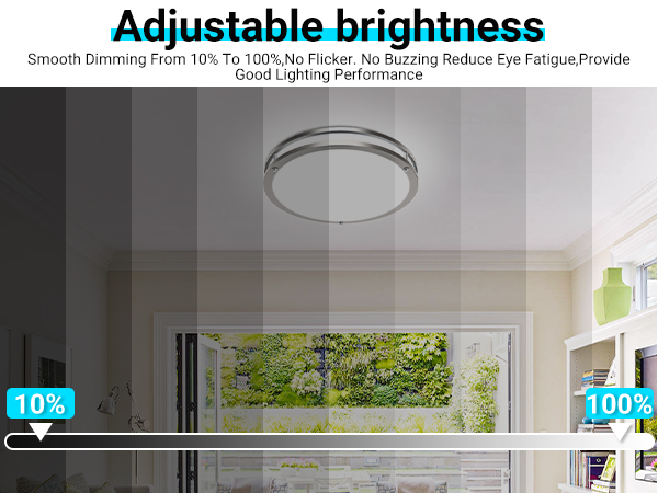 'Adjustable brightness'. Screenshot showing brightness adjustment interface with slider control