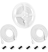 VIPMOON 3 Pack 3M 9.9Ft LED Extension Cable 4pin RGB Light Strip Connector Female Plug to RGB for...