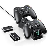Controller Charger Station for Xbox 360,BOFFO Dual Charging Dock with 2pcs 1200mAh Rechargeable B...