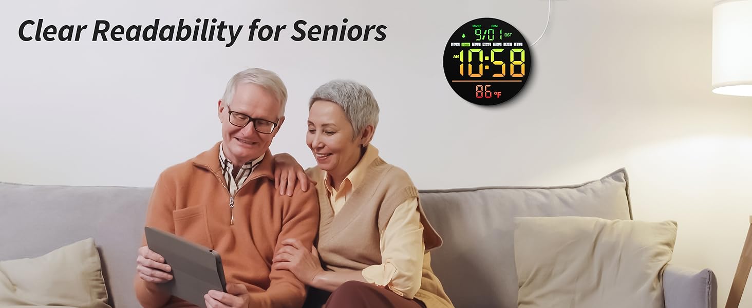 digital clock for seniors