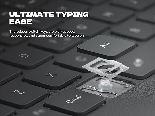 Dexnor for Samsung Galaxy Tab A9+ Plus Keyboard Case Ultra-light Magnetic Folio Keyboard Cover