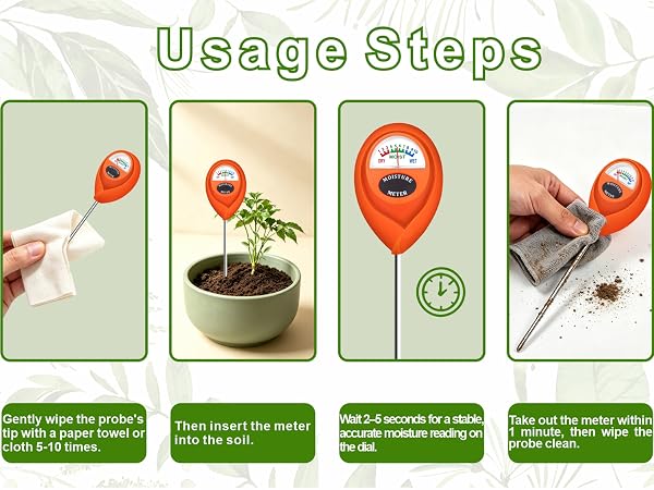 orange soil moisture meter