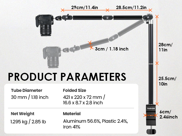 Camera arm Camera desk mount