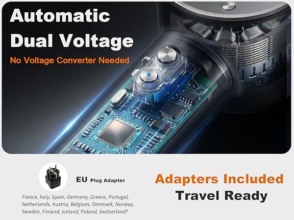 dual voltage hair dryer