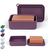 AIDIMMING Jumbo Silicone Travel Soap Case for Shampoo &amp; Conditioner Bar Set – Holds Large or Mult...